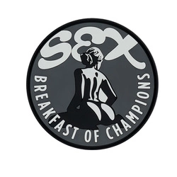 Naszywka 3D PVC Sex-breakfast of champions 101 INC