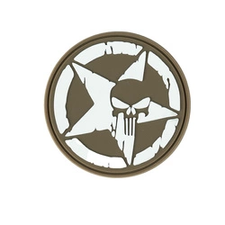 Naszywka 3D PVC Punisher allied star coyote 101 INC