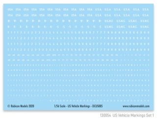 RUBICON 130054 - US Vehicle Markings ( Vehicle Registration & Bumper Code)