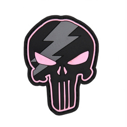 Naszywka 3D Punisher thunder różowy